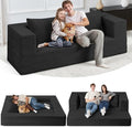 Futon Sofa Bed with Pillow, 3-in-1 Sleeper Sofa Bed with Removable Cover by Cansunna