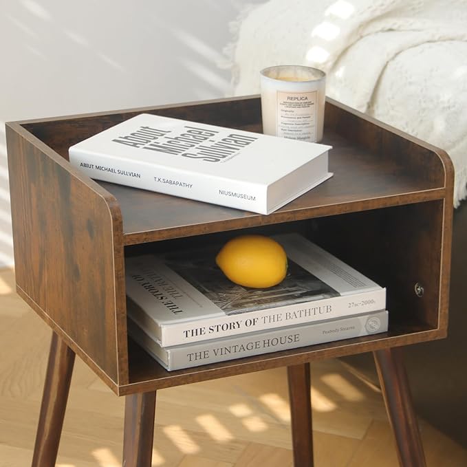 MaxSmeo Night Stand Set 2, Mid Century Modern Side Table Bedroom - Image 6