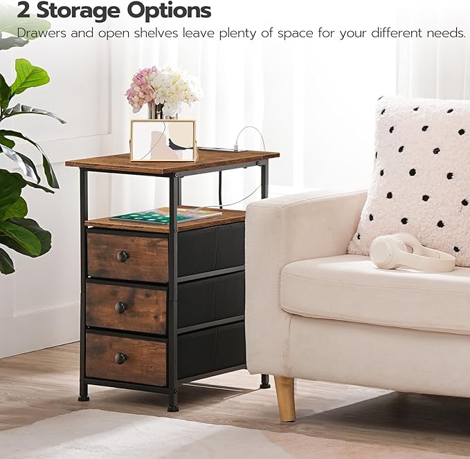 HOOBRO End Table, Narrow Side Table - Image 4