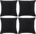 Fancy Homi 4 Packs Boho Black Decorative Throw Pillow Covers 26x26 Inch by Fancy+Homi