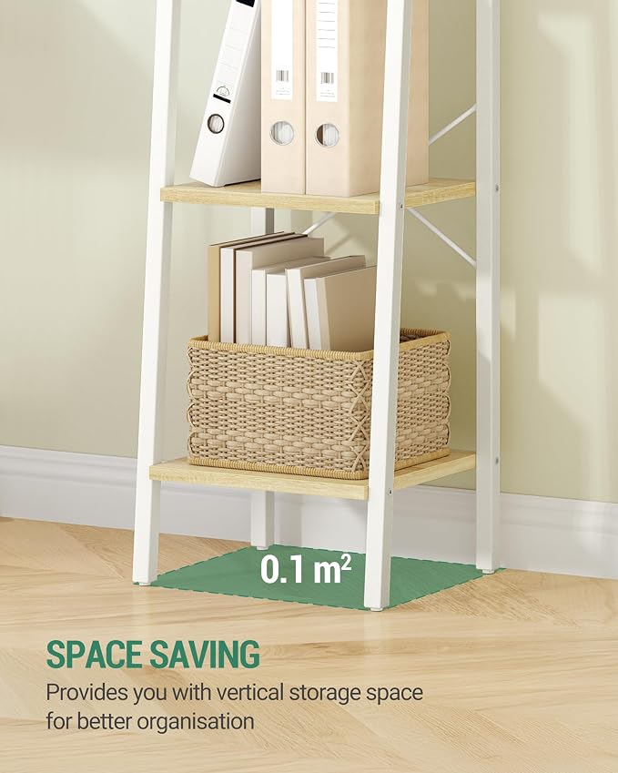 Hzuaneri Ladder Shelf, Bookshelf Bookcase, Freestanding Corner Storage Shelve - Image 5