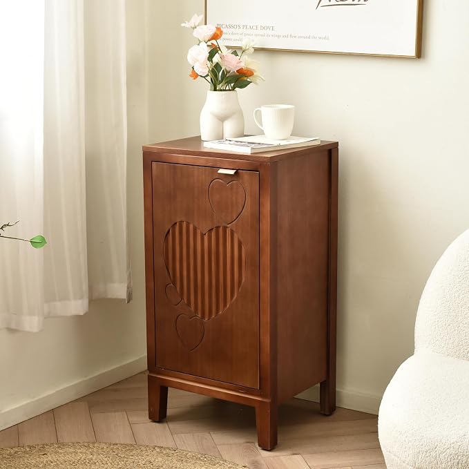 eHemco Kawaii Sweetheart End Table, 16.5 x 14 x 31 Inches, Indoor Living Room - Image 2