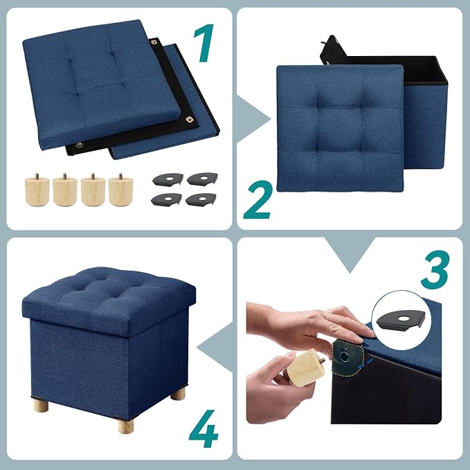 BRIAN & DANY Ottoman with Storage, Small Storage Ottoman - Image 3