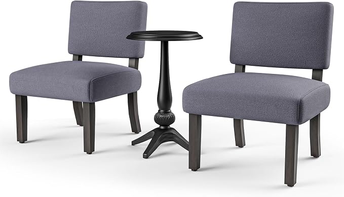 Furniture of America Jetson Wood 3-Piece Accent Table and Chair Set in Gray by FurnitureofAmerica
