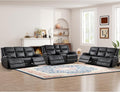 ANJ Premium Genuine Manual Reclining Sofa Set by ANJ