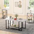 AWQM Faux Marble Table Set, Coffee Table & 2 Side Table, Faux Marble Tabletop by AWQM