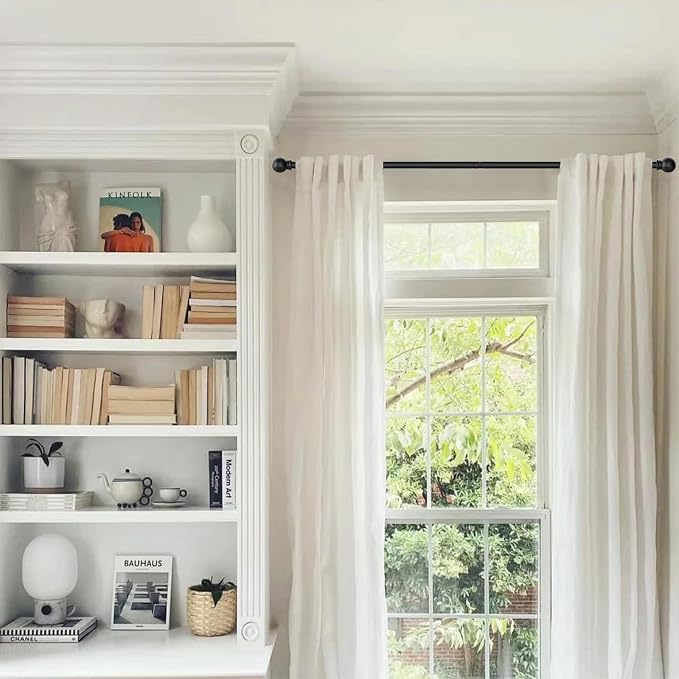 GXOACKJ Curtain Rods for windows 32-48 inch, 5/8 inch Decorative Curtain Rod Set - Image 4