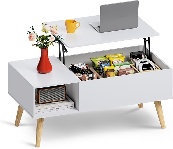 WLIVE Coffee Table for Living Room, Lift Top Coffee Table by WLIVE