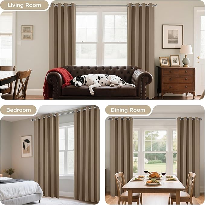 Joydeco Blackout Curtains 95 Inch Length 2 Panels Set, Thermal Insulated Long - Image 6