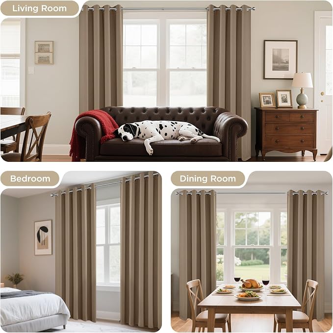 Joydeco Blackout Curtains 72 Inch Length 2 Panels Set, Thermal Insulated Long - Image 6