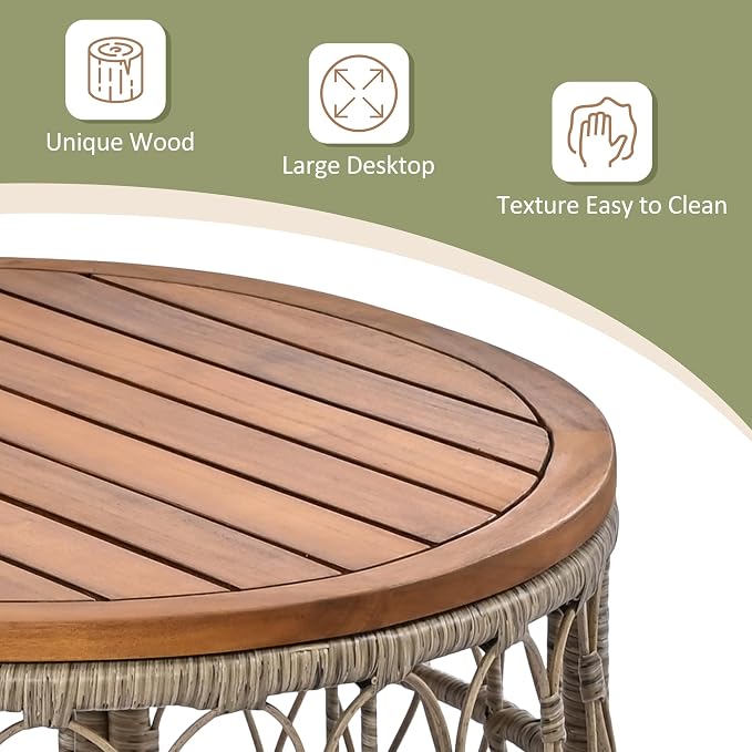 VilroCaz Bohemia-Inspired 4-Person Outdoor Seating Group - Image 5