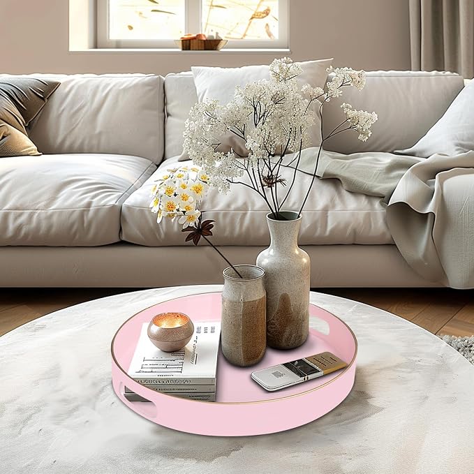 MAONAME 13" Round Tray, Modern Decorative Trays - Image 6