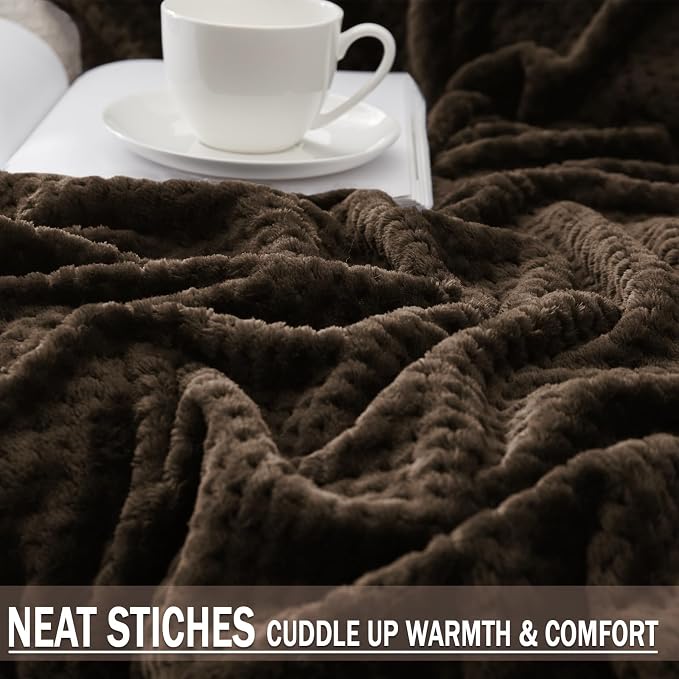 Exclusivo Mezcla Fleece Bed Blanket Queen Size, Super Soft and Warm Blankets - Image 6