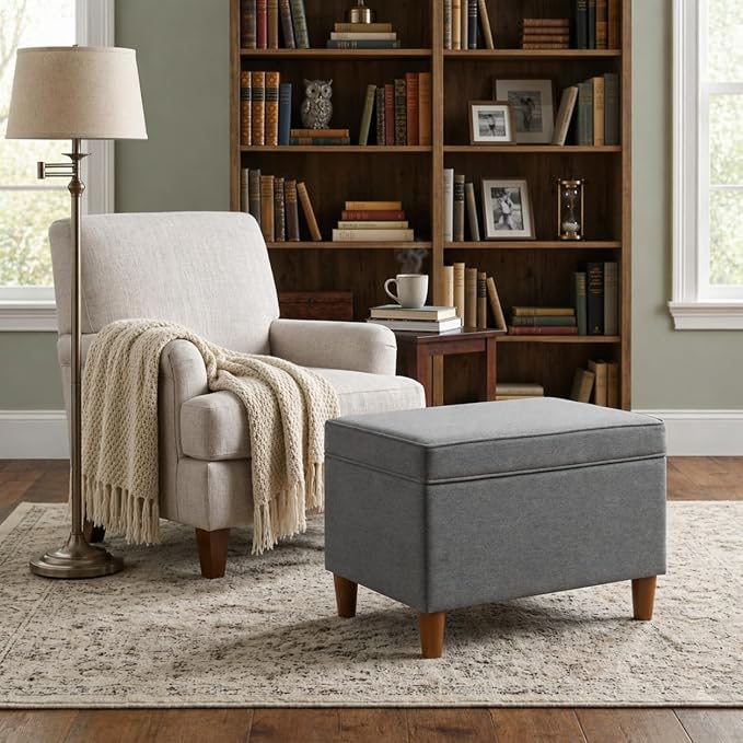 HomePop 24" Storage Ottoman - Image 4