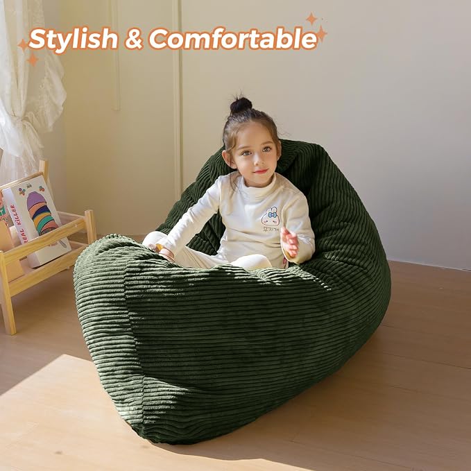 MAXYOYO 3 in 1 Kids Bean Bag Chair Couch, Convertible Chair Folds from Bean Bag - Image 7