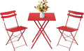 GarveeLife 3 Piece Patio Bistro Set, Folding Patio Bistro Table and Chairs Set by GarveeLife