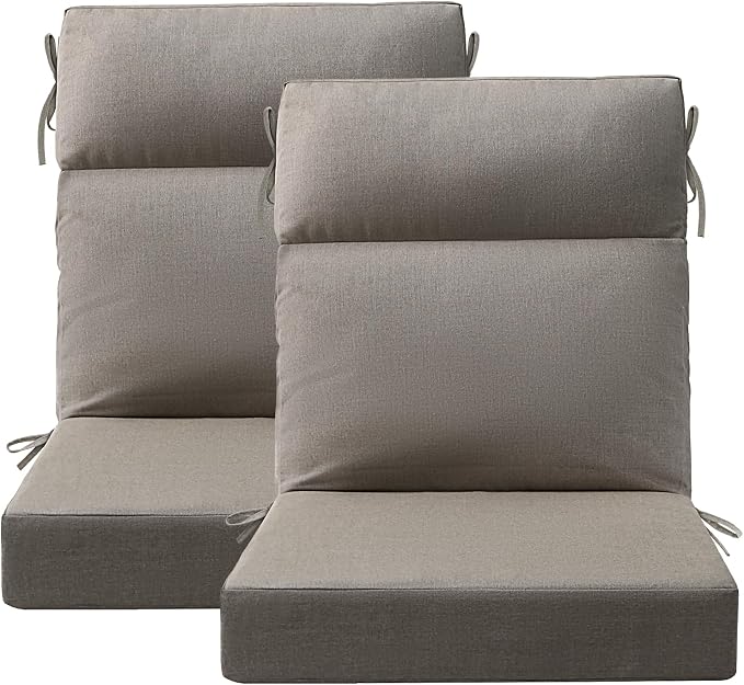 Unimatta Sunbrella Outdoor High Back Chair Cushion Seat Pads, 44 x 21 Inch by Unimatta
