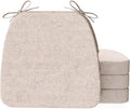 AAAAAcessories D-Shaped Chair Cushions, Machine-Washable Cover, Oatmeal Beige by AAAAAcessories