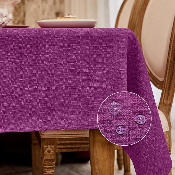 BALCONY & FALCON Rectangle Tablecloth Washable Wrinkle Resistant and Water by BALCONYFALCON