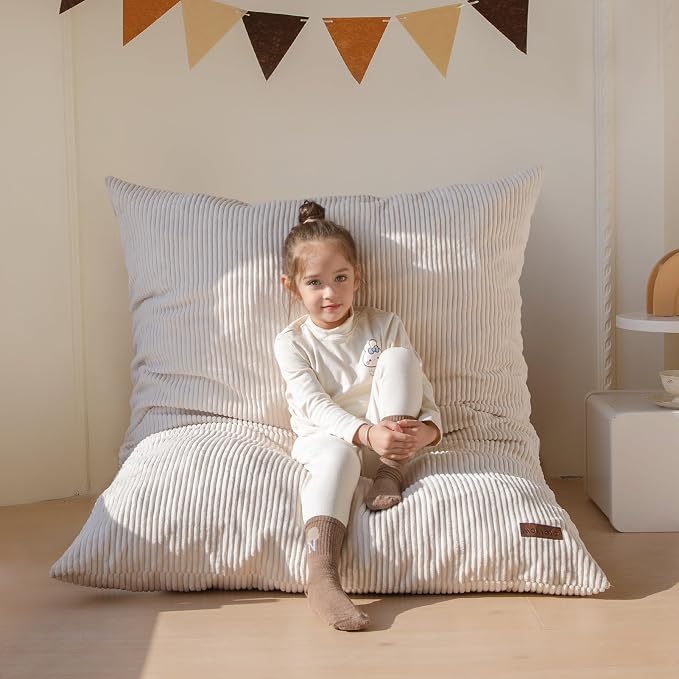 MAXYOYO 3 in 1 Kids Bean Bag Chair Couch, Convertible Chair Folds from Bean Bag by MAXYOYO