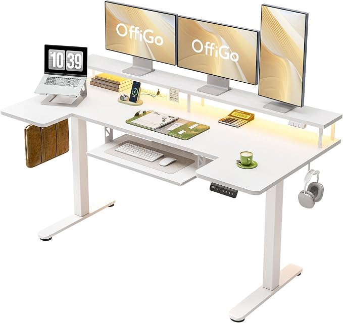 OffiGo U Shaped Electric Standing Desk by OfficeGo-ForHomeOfficeWork