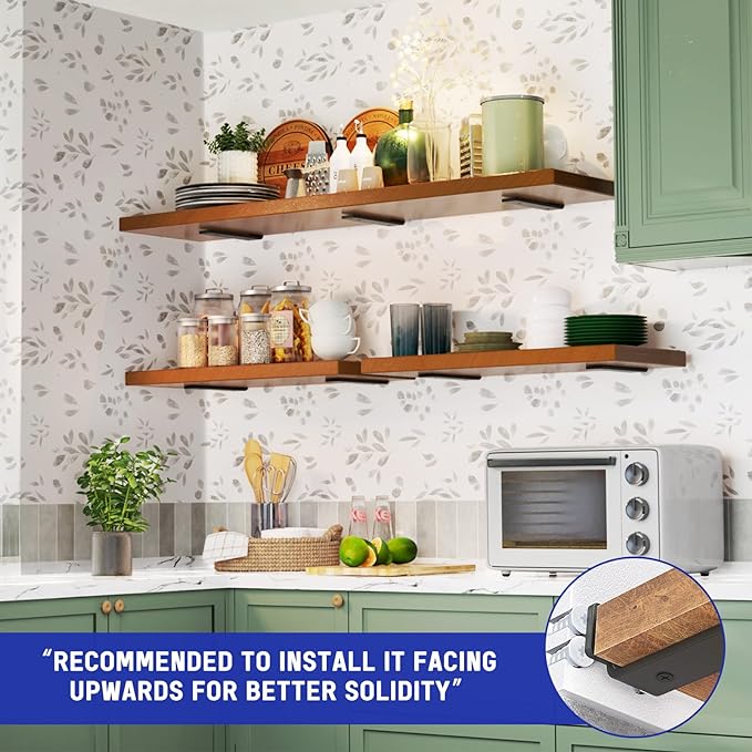 Goovilla Shelf Bracket, Heavy Duty Floating Shelf Brackets 4 inch Long - Image 2
