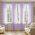 MIULEE Light Purple Sheer Curtains 90 Inches Long, 4 Panels Set, Lavender Light by MIULEE