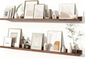 Fun Memories Picture Ledge Shelves Set of 2, 48 Inch Rustic Wall Mounted by FunMemories