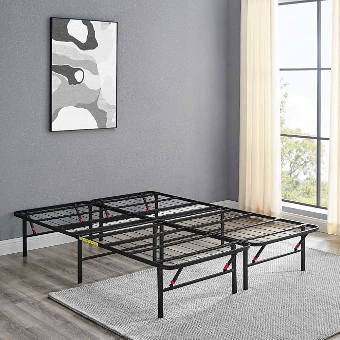 Amazon Basics Bed Frame with Storage, Foldable Metal Platform, Sturdy Steel - Image 11