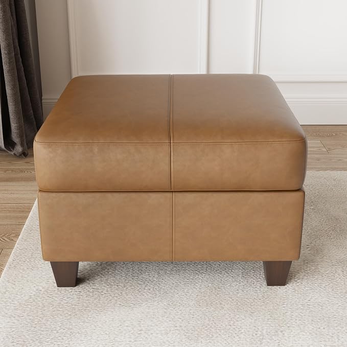 EASE MOOSE Faux Leather Square Ottoman Module - Image 3