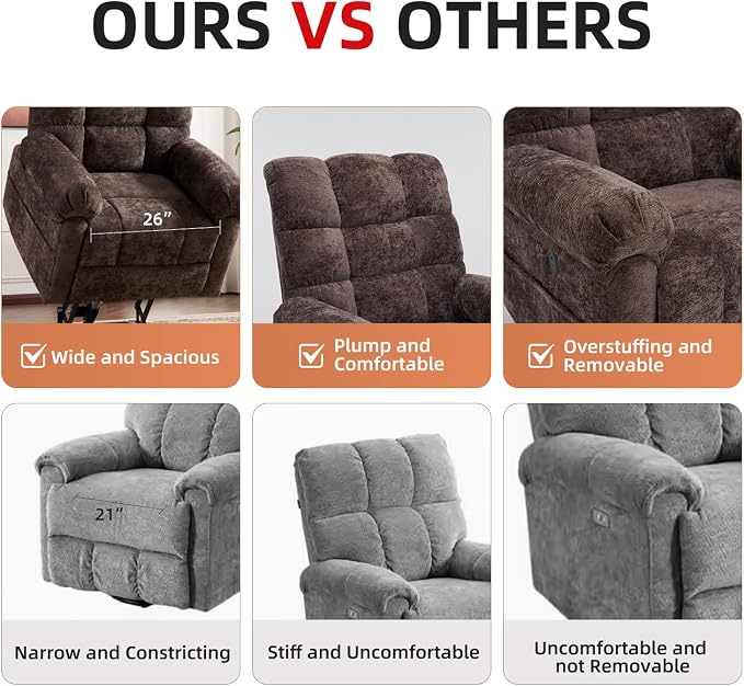 Oversized Power Lift Recliner Chair - Image 5