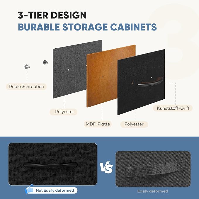 DUMOS 9 Drawer Dresser for Bedroom, Fabric Storage Organizer - Image 4