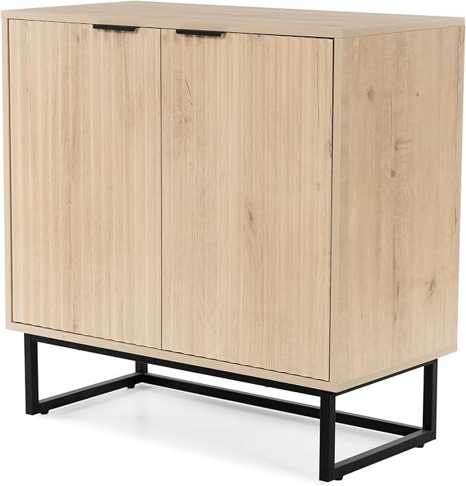 EYYTHUNG Fluted Storage Cabinet Sideboard Buffet Cabinet, Modern Accent Cabinets - Image 9