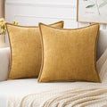 MIULEE Pack of 2 Couch Throw Pillow Covers 20x20 Inch Gold Farmhouse Decorative by MIULEE