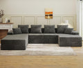 Living&Giving 128" U-Shaped Cloud Sectional Couch by LivingGiving