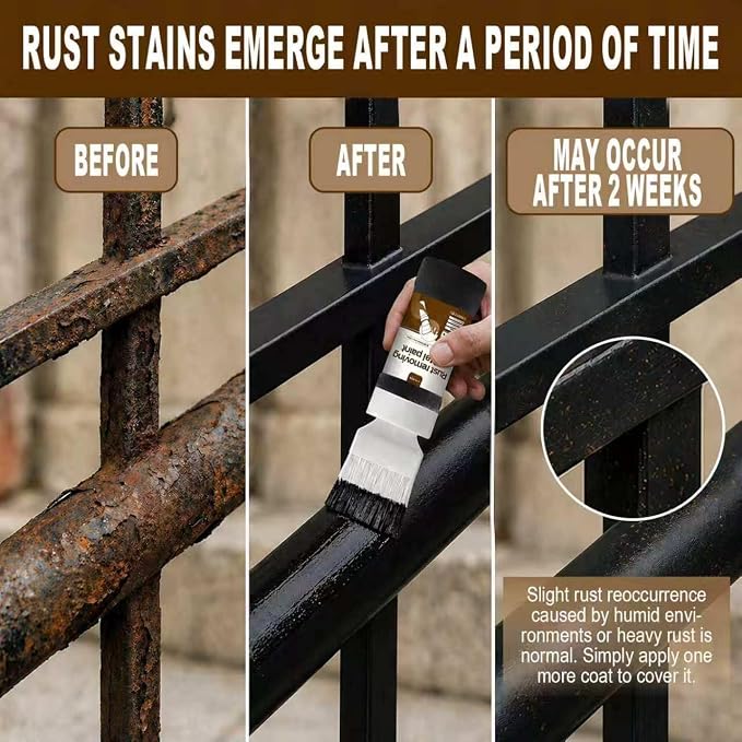 Black 2-in-1 Rust Converter & Touch Up Paint, 6.35 Fl oz, Rust Inhibitor & - Image 3