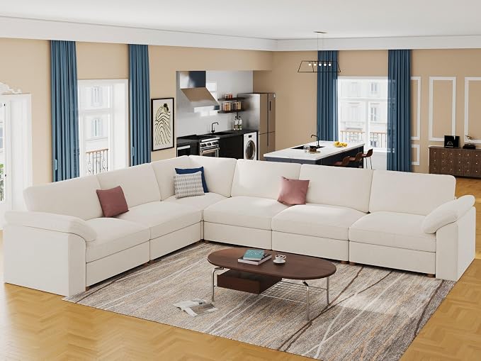 EASE MOOSE Oversized L Shape Sectional Couch, Extra Large Deep seat Sectional by EASEMOOSE