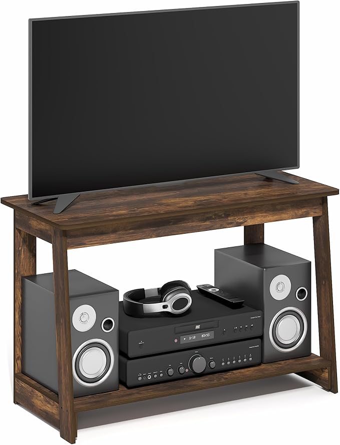 Furinno Beginning TV Stand, 2-Tier Rectangular Entertainment Center by Furinno-FitsYourSpaceFitsYourBudget