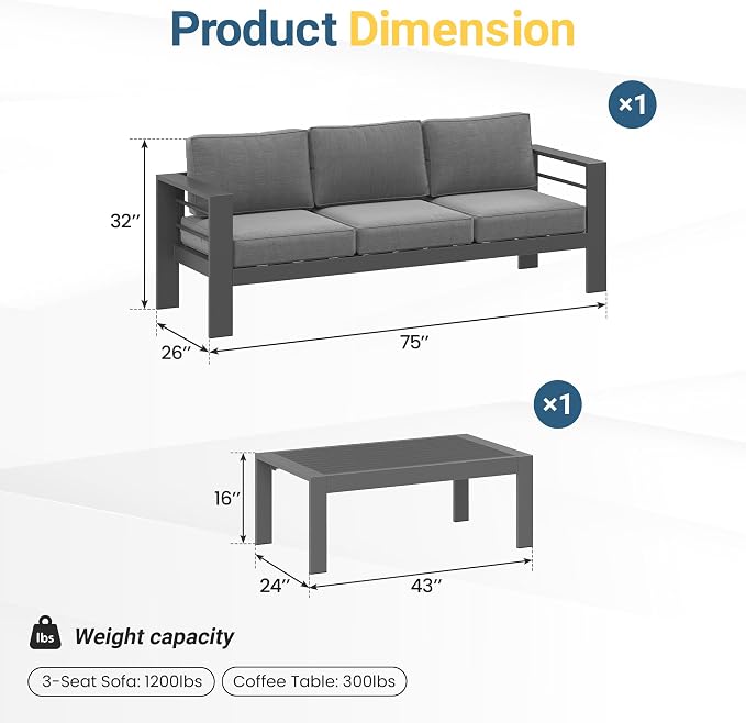 Wisteria Lane Metal Patio Furniture Set - Image 2