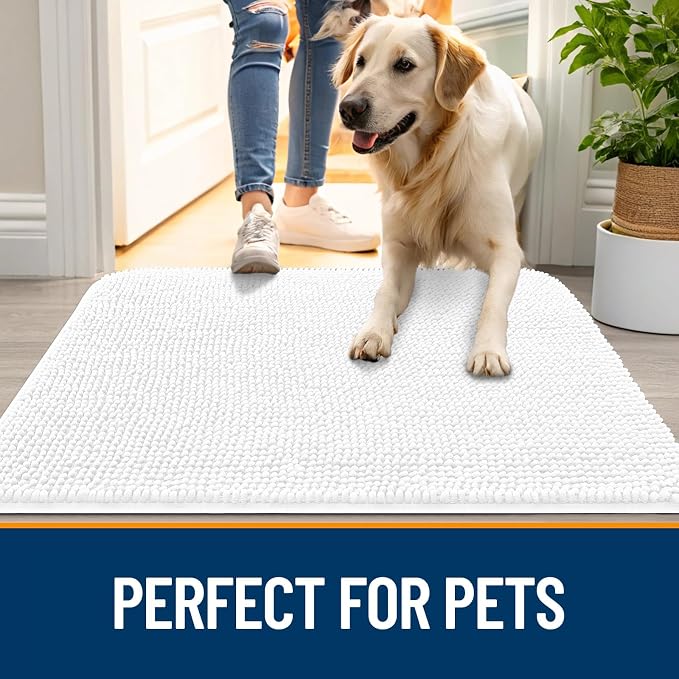 OLANLY Dog Door Mat for Muddy Paws 59x20, Absorbs Moisture and Dirt, Absorbent - Image 6