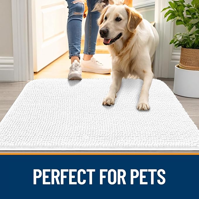 OLANLY Dog Door Mat for Muddy Paws 24x16, Absorbs Moisture and Dirt, Absorbent - Image 6