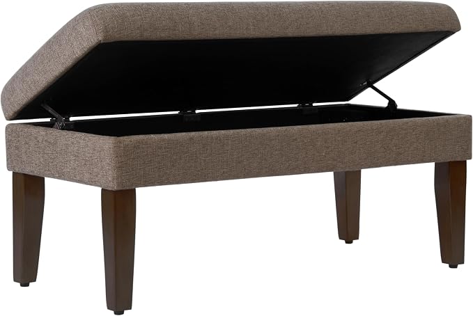 Homepop Home Decor | Upholstered Decorative Storage Ottoman Bench | Ottoman - Image 5