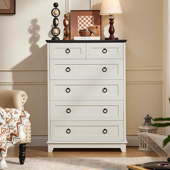 Joaxswe Farmhouse 6 Drawer Dresser - Image 9