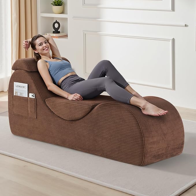 Yoga Chair Lounge for Adult, Ergonomic Chaise Lounge Chair by LEIMAOFC