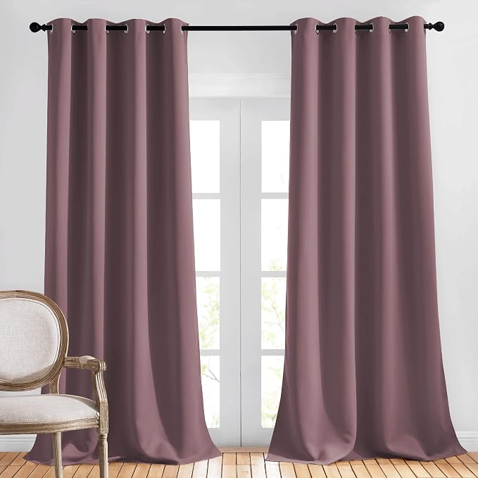 NICETOWN Blackout Dry Rose Curtains by NICETOWN