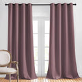 NICETOWN Blackout Dry Rose Curtains 102 inches Long 2 Panels Burg, Grommet by NICETOWN