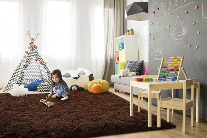 TWINNIS Super Soft Shaggy Rugs Fluffy Carpets, 4x5.9 Feet, Indoor Modern Plush - Image 4