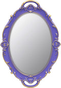 YCHMIR Vintage Small Mirror 14.5 x 10 Inch Oval Purple Wall Mirror by YCHMIR