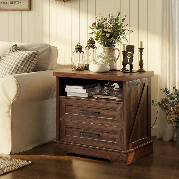 AODK 24 Inch Farmhouse Nightstand - Image 3
