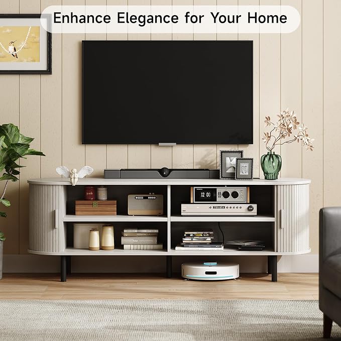 ONBRILL 63" TV Stand with Power Outlet - Image 3